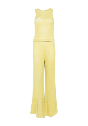 Akep crochet-knit jumpsuit - Green