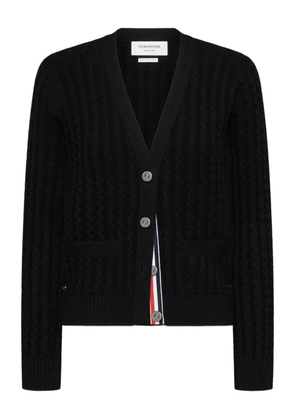 Thom Browne cable-knit cardigan - Black