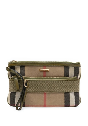 Burberry Pre-Owned 2000-2017 House Check Canvas Wristlet clutch bag - Brown