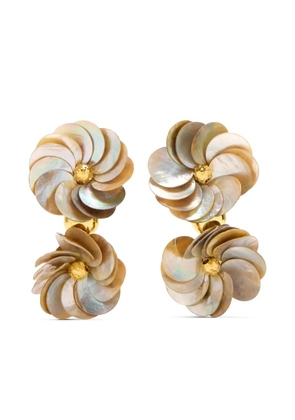 Vanina Fleur De Shells clip-on earrings - Gold