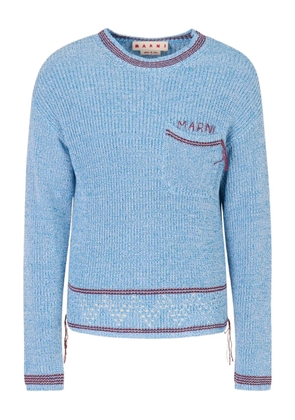 Marni logo pocket sweater - Blue