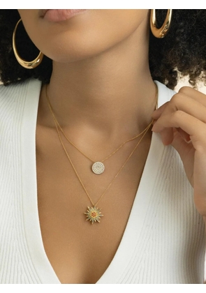 Lisa Nik 18K yellow gold Disc diamond necklace