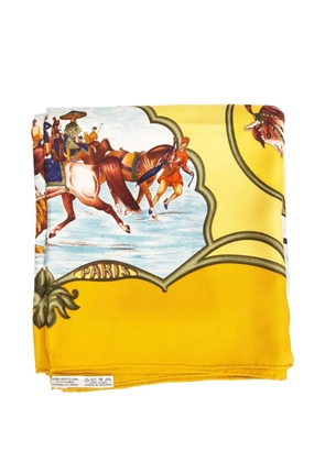 Hermès Pre-Owned 1993 Les Chevaux des Moghols silk scarf - Yellow
