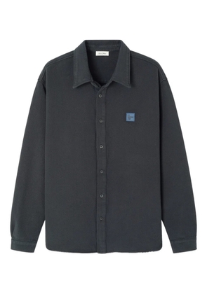 American Vintage Afaz logo-patch shirt - Grey