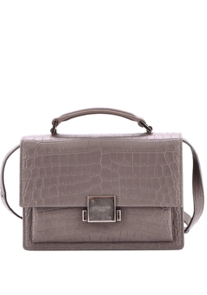 Saint Laurent Pre-Owned Bellechasse Crocodile Embossed Leather Medium satchel - Grey