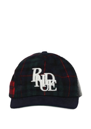 RHUDE logo-embroidered plaid baseball cap