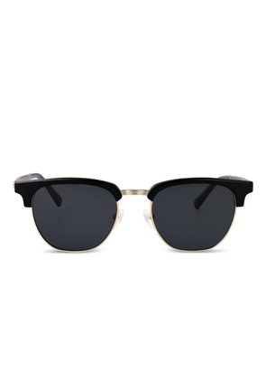 Ferragamo Eyewear gold-frame detail sunglasses - Black
