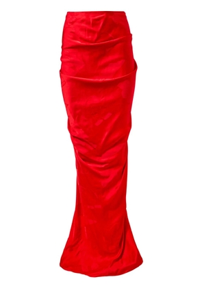 Alejandra Alonso Rojas silk maxi skirt - Red