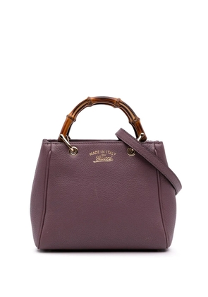 Gucci Pre-Owned 2016-2025 Mini Calfskin Bamboo Shopper satchel - Purple