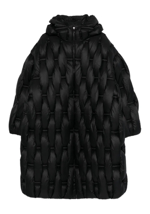 RAXXY quilted hooded coat - Black