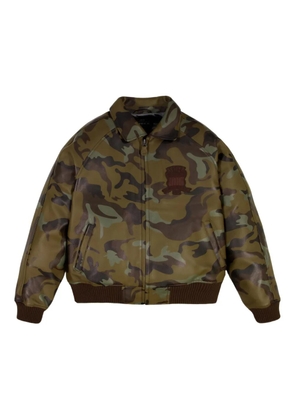 Avirex camouflage logo appliqué jacket - Green