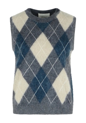 Lisa Yang diamond knit vest - Grey