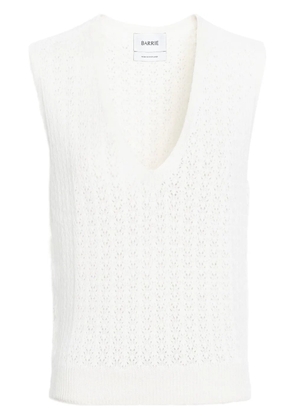 Barrie V-neck cashmere top - White