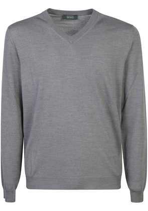 Zanone V-neck sweatshirt - Grey