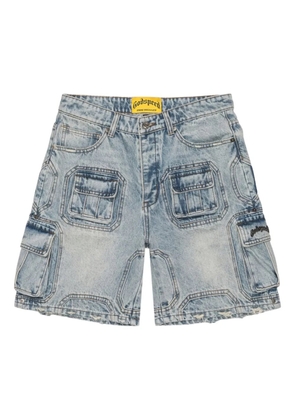 GODSPEED Octagon cargo denim shorts - Blue