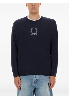 Moschino logo-embroidered crew-neck sweater - Blue