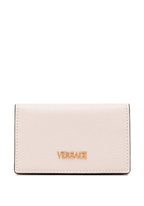 Versace logo-lettering leather wallet - Pink