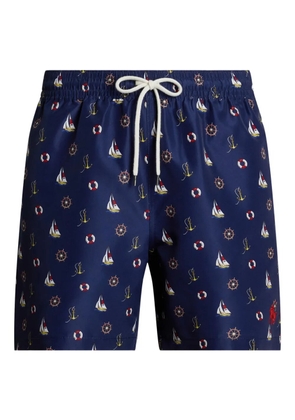 Polo Ralph Lauren Nautical-print swim shorts - Blue