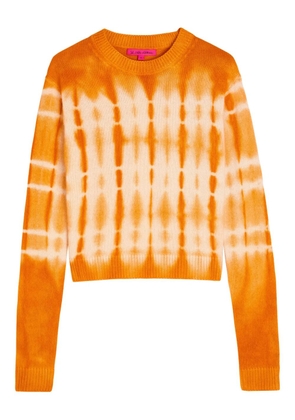 The Elder Statesman tie-dye crew-neck sweater - Orange