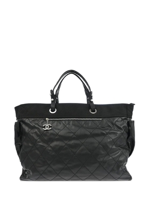 CHANEL Pre-Owned 2006-2008 quilted leather tote handbag - Black
