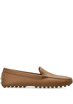 Tod's studded leather loafers - Neutrals
