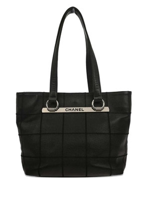 CHANEL Pre-Owned 2005-2006 Choco Bar leather tote bag - Black