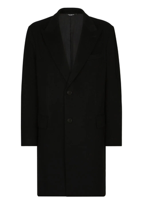 Dolce & Gabbana Deconstructed single-breasted wool coat - Black