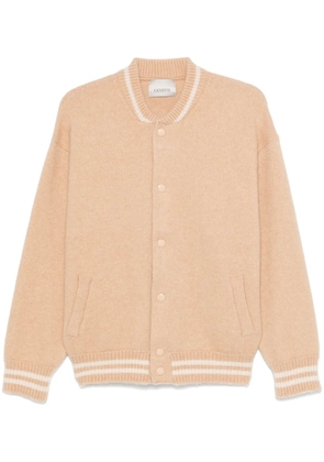 Laneus knitted bomber jacket - Neutrals