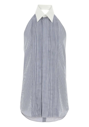 FENDI pleated sleeveless shirt - Blue