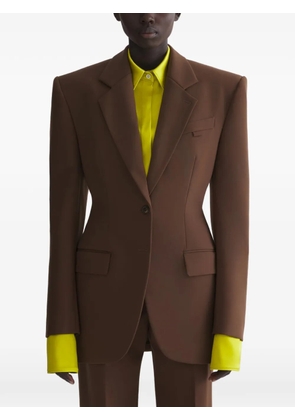 Mugler shoulder pads blazer - Brown