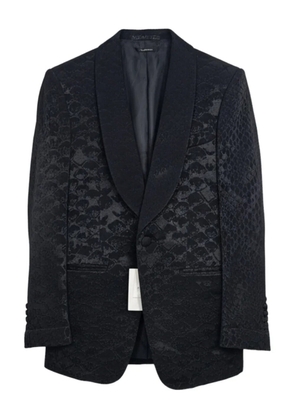 TOM FORD snakeskin-pattern shawl-lapel blazer - Black