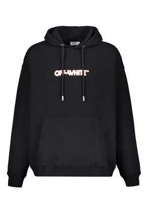 Off-White logo-print hoodie - Black