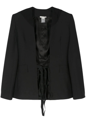 Nensi Dojaka tie-fastening hooded blazer - Black