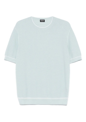 Zegna short-sleeves sweater - Blue