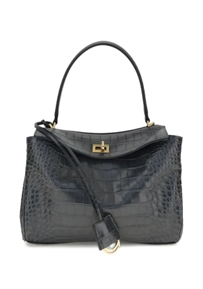 Balenciaga small Rodeo crocodile-embossed shoulder bag - Black