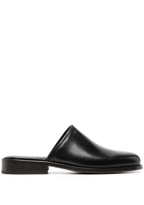 LEMAIRE round-toe slip-on slippers - Black