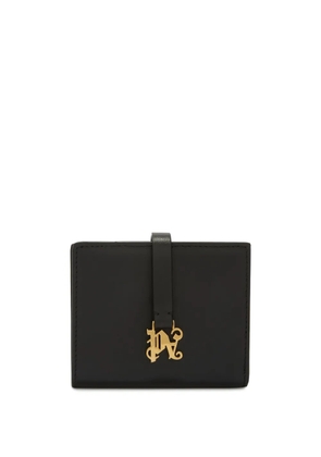 Palm Angels monogram-appliqu� leather wallet - Black