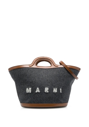 Marni logo-print tote bag - Blue