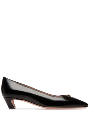 Bally Emblem-plaque leather pumps - Black