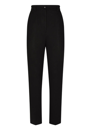 Dolce & Gabbana Milano-rib tapered-leg trousers - Black