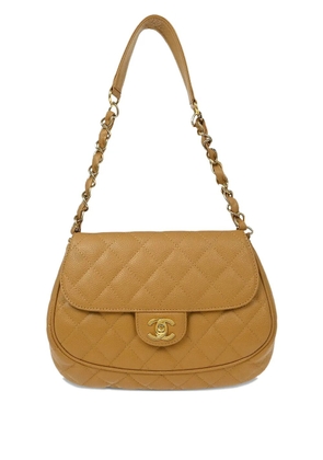 CHANEL Pre-Owned 2003-2004 quilted chain shoulder bag - Neutrals