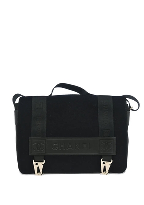 CHANEL Pre-Owned 2005-2006 felt sport line 2way shoulder handbag - Black