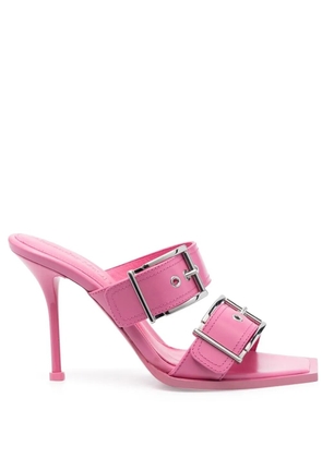 Alexander McQueen 100mm buckled leather sandals - Pink
