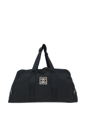 CHANEL Pre-Owned 2002 nylon logo duffle gym handbag - Black