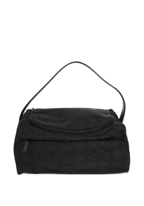 CHANEL Pre-Owned 2001-2003 Travel Line jacquard duffle bag - Black