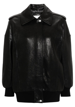 Alexander McQueen leather bomber jacket - Black