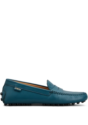 Tod's pebble-detail leather loafers - Blue