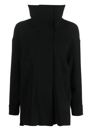 Alberto Biani high-neck exposed-seam top - Black