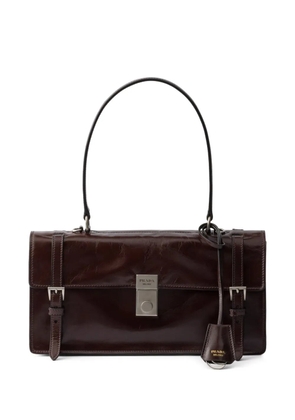 Prada medium leather tote bag - Brown