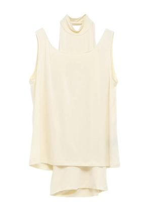 NIIHAI double-layered halter-neck mini dress - Yellow